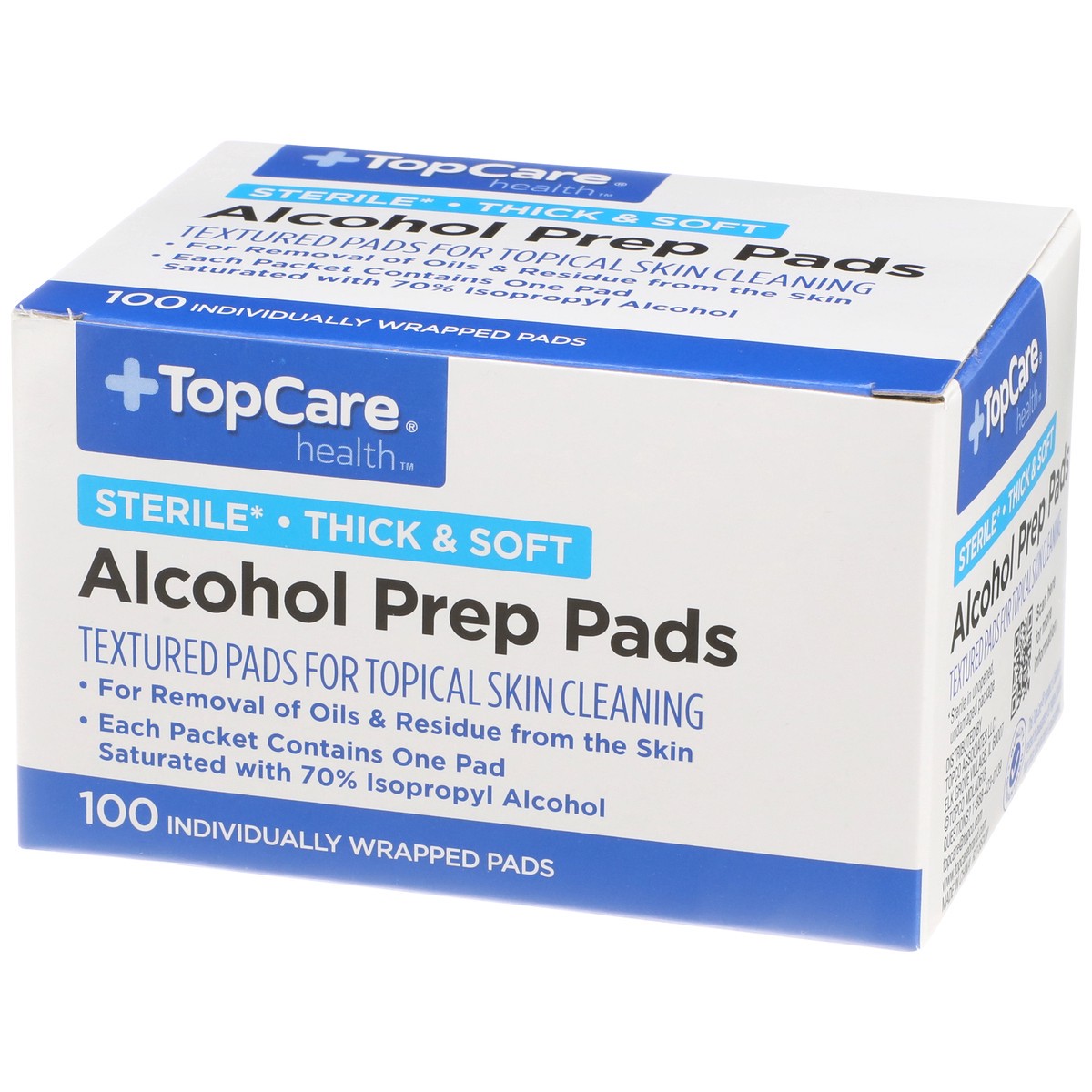 slide 6 of 8, TopCare Alcohol Prep Pads, 100 ct