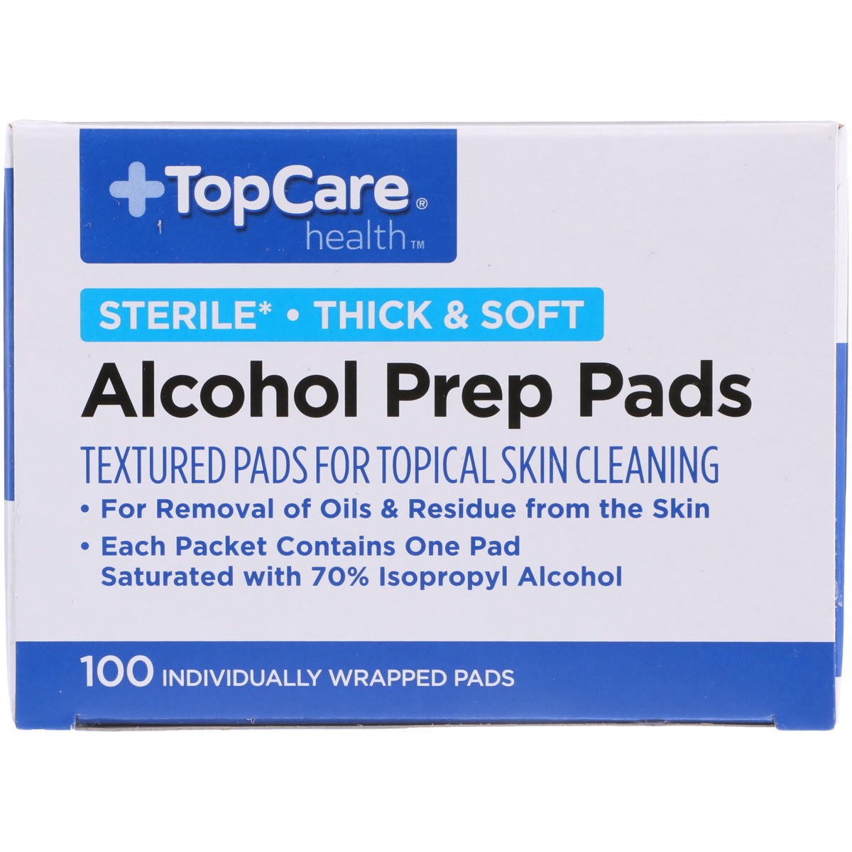 slide 7 of 8, TopCare Alcohol Prep Pads, 100 ct