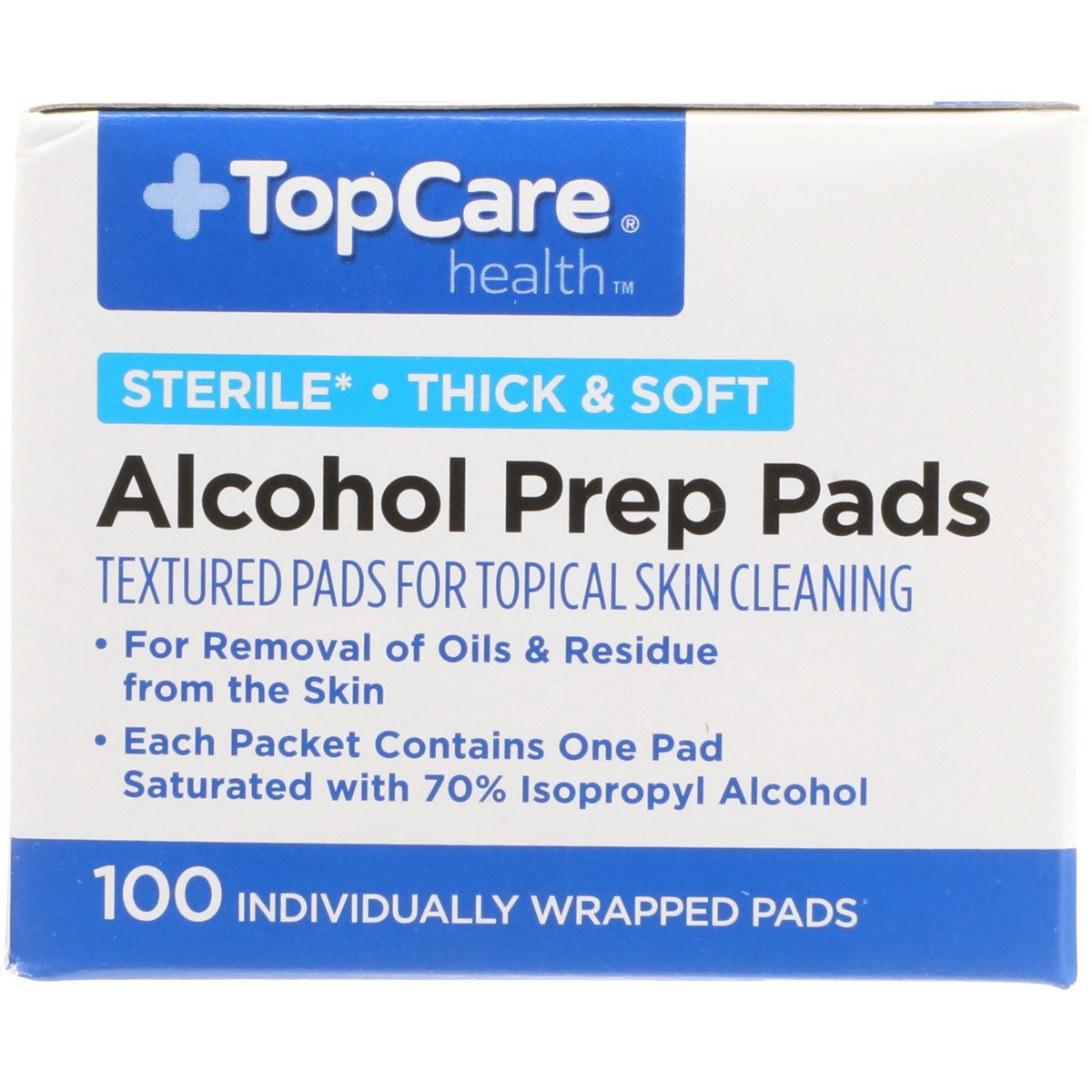 slide 8 of 8, TopCare Alcohol Prep Pads, 100 ct