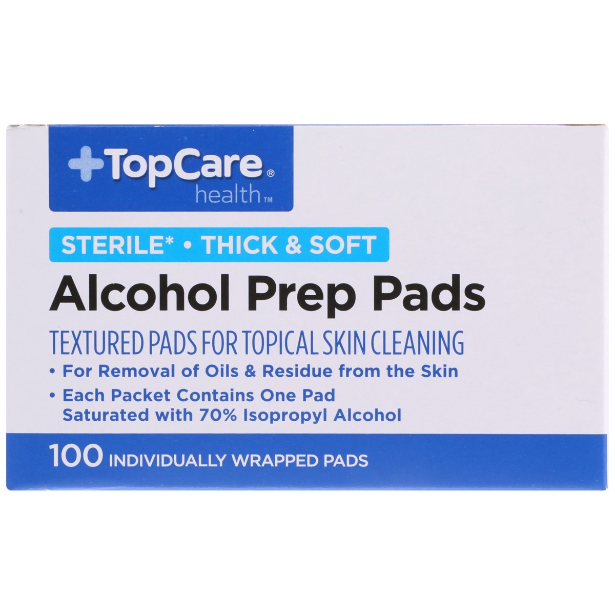 slide 4 of 8, TopCare Alcohol Prep Pads, 100 ct