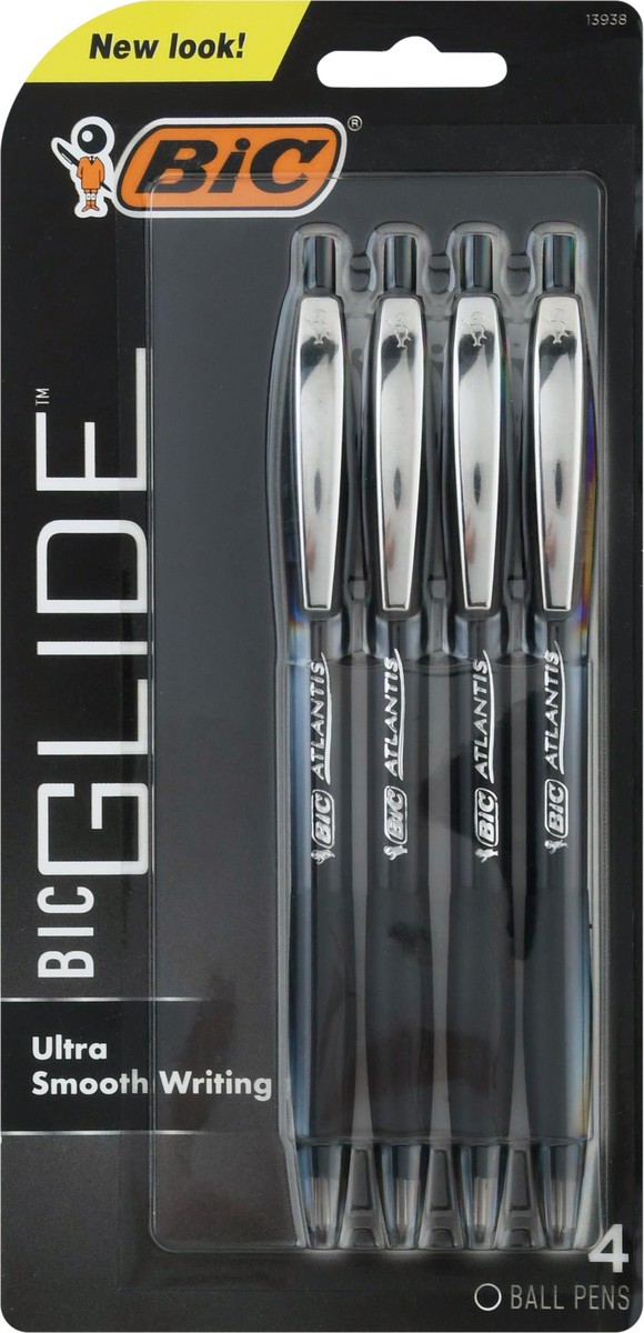 slide 5 of 9, BIC Glide Ball Pens 4 ea, 4 ct