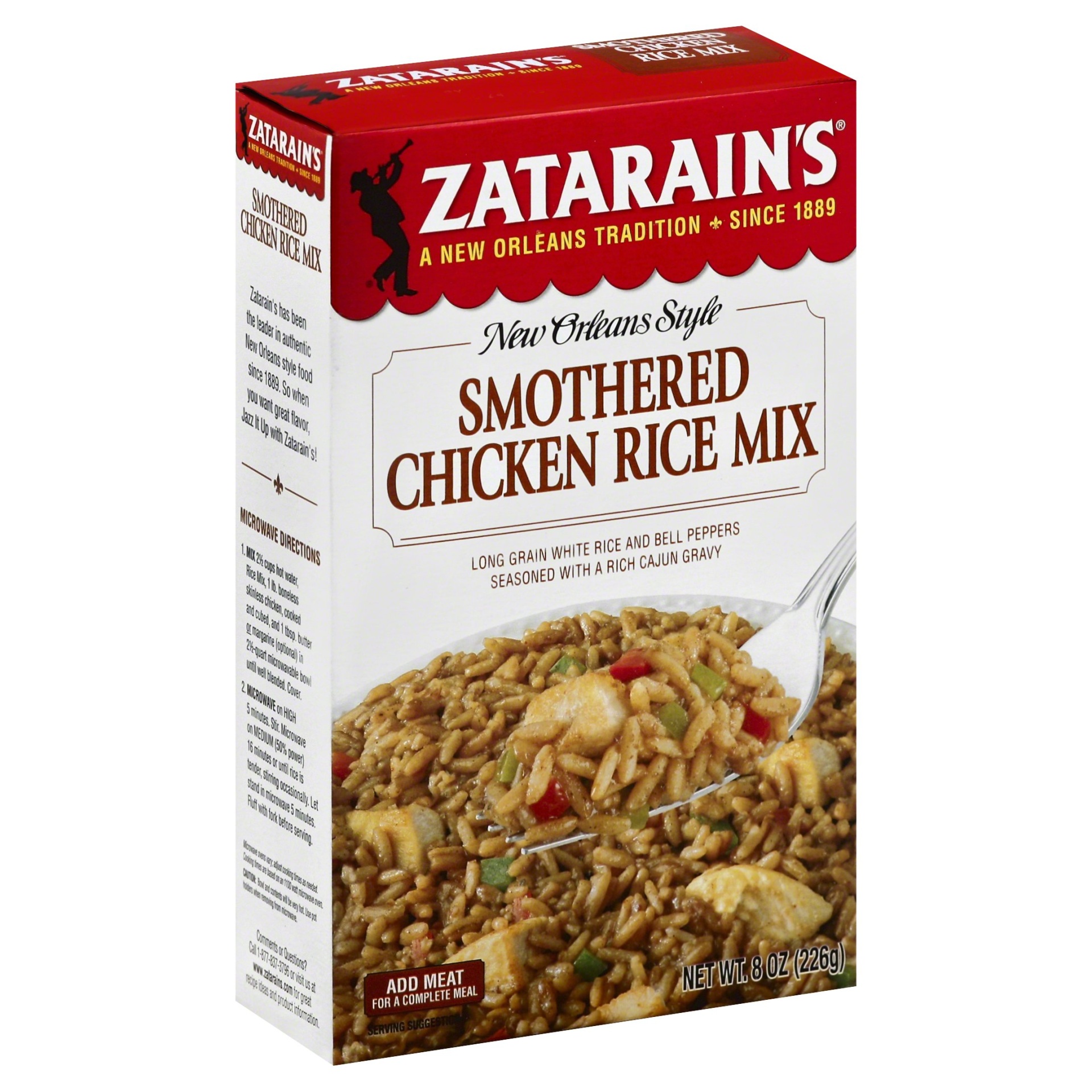 slide 1 of 1, Zatarain's Smothered Chicken Rice Mix, 8 oz