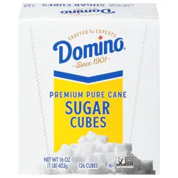 Domino Premium Pure Cane Sugar Cubes 126 count, 1 lb