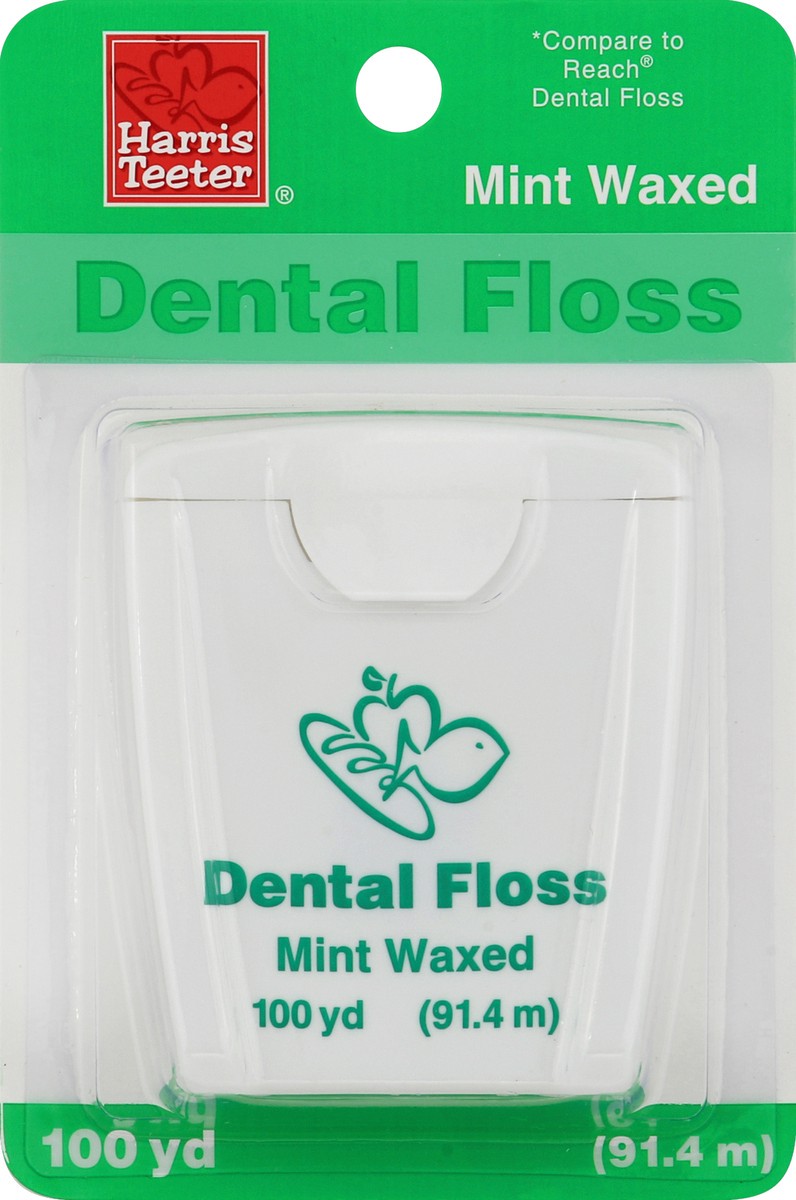slide 2 of 2, Harris Teeter Mint Waxed Dental Floss, 100 yd
