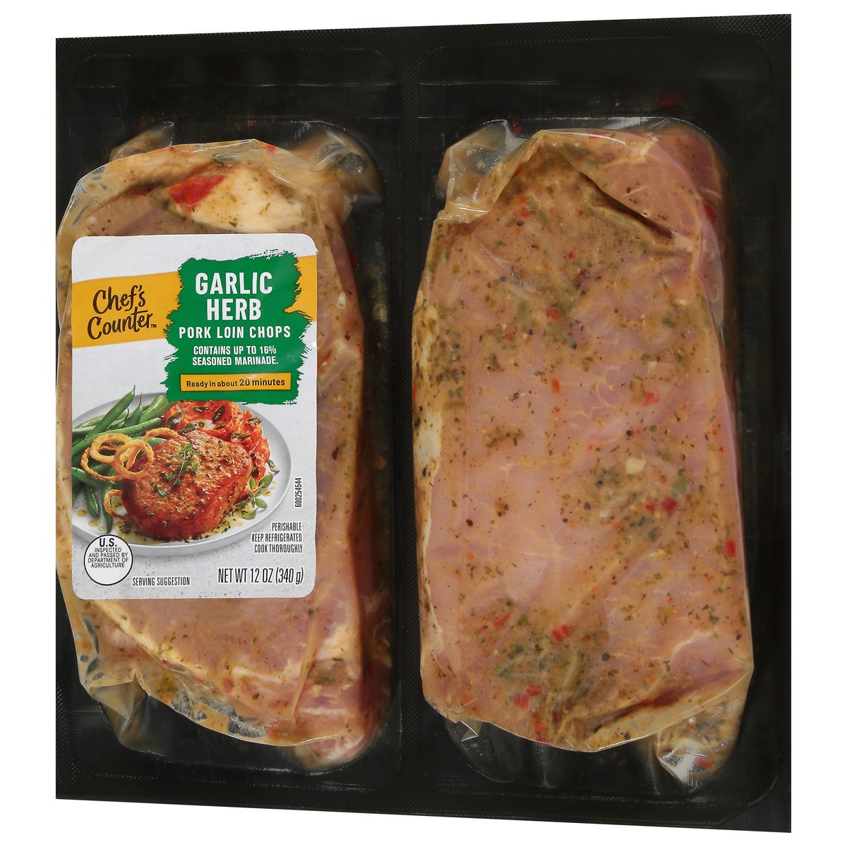 slide 4 of 4, Chef Counter Pork Chops Garlic Herb 12 Oz - 12 OZ, 12 oz