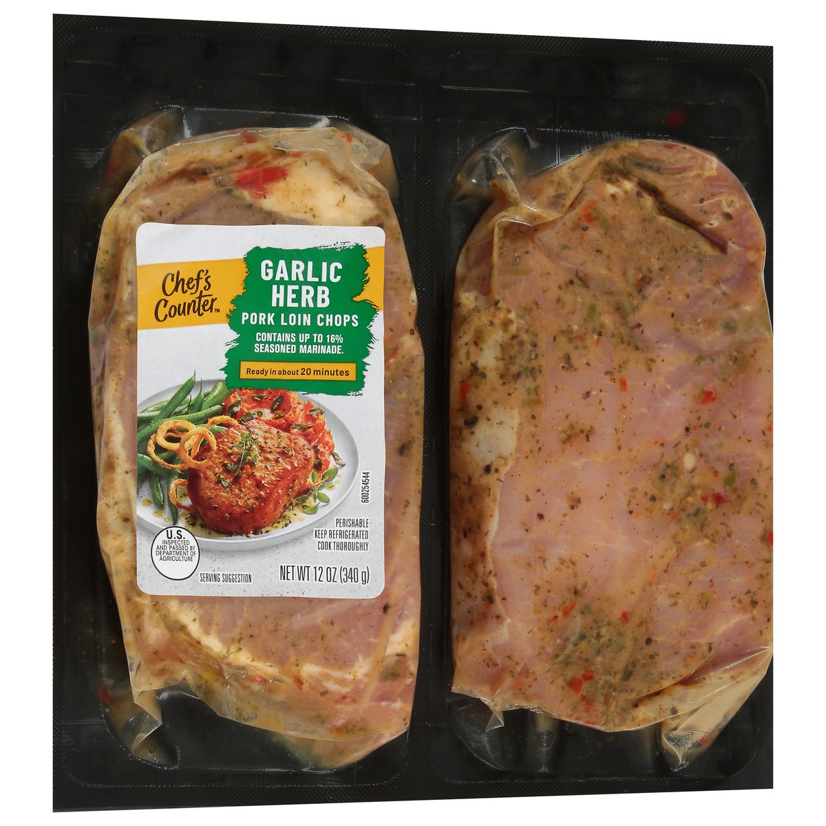 slide 2 of 4, Chef Counter Pork Chops Garlic Herb 12 Oz - 12 OZ, 12 oz