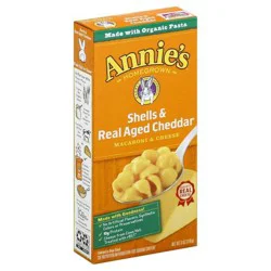 Annie's Homegrown Macaroni and Cheese, Shells & Aged Cheddar Mac and Cheese - 6 oz