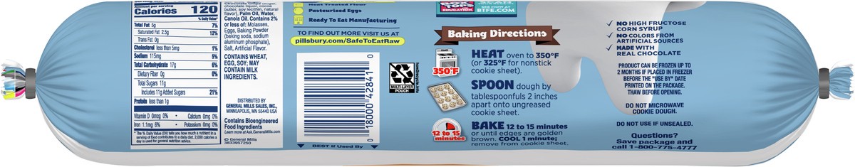 slide 8 of 13, Pillsbury Eat or Bake Refrigerated Cookie Dough, Chocolate Chip, Value Size, Makes 30 Cookies, 30 oz, 30 oz