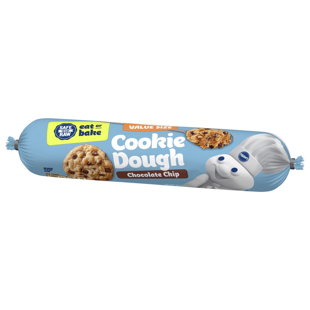 slide 9 of 13, Pillsbury Eat or Bake Refrigerated Cookie Dough, Chocolate Chip, Value Size, Makes 30 Cookies, 30 oz, 30 oz