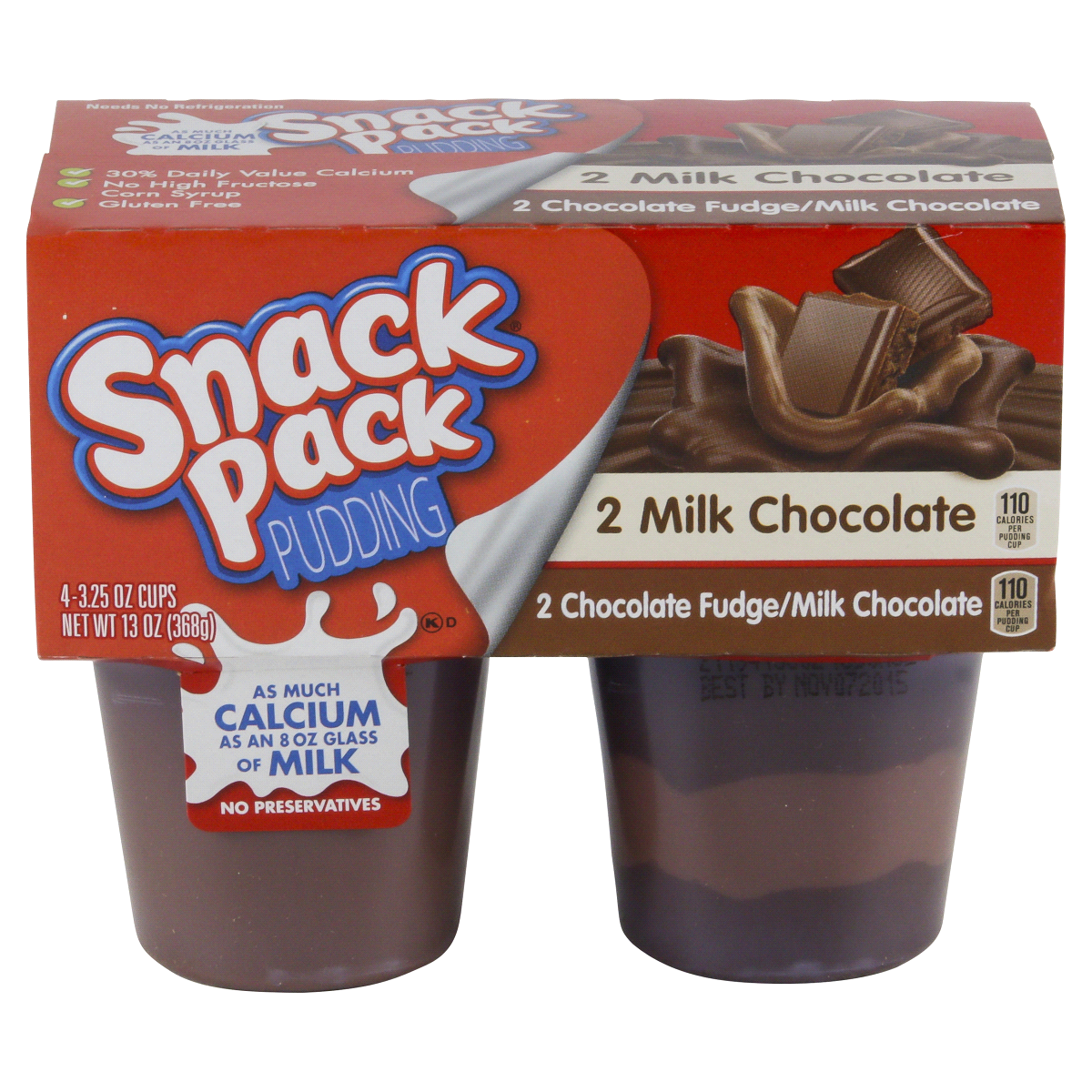 slide 1 of 1, Snack Pack Milk Choc, 14 oz