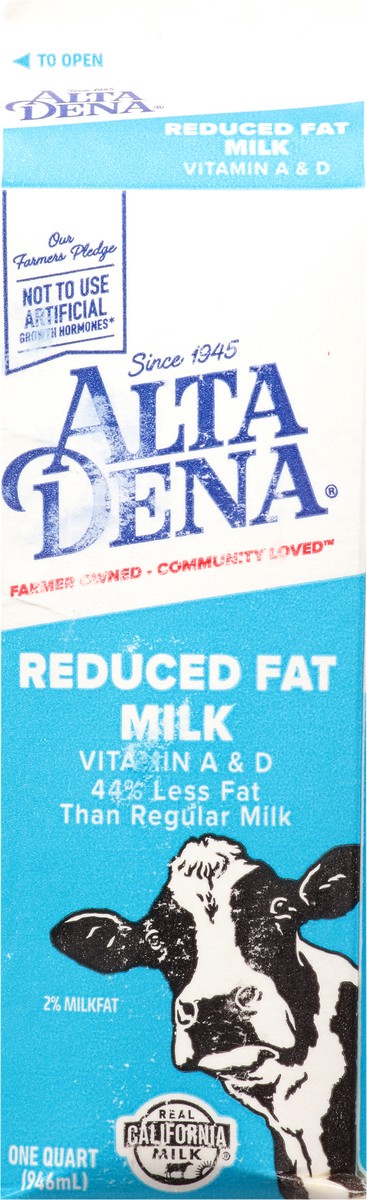 slide 5 of 9, Alta Dena Reduced Fat Milk 1 qt Carton, 1 qt