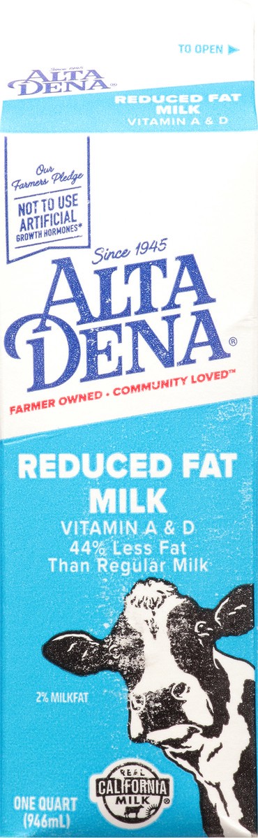 slide 6 of 9, Alta Dena Reduced Fat Milk 1 qt Carton, 1 qt