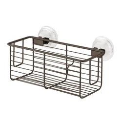 InterDesign Classico Suction Bath Basket - Bronze