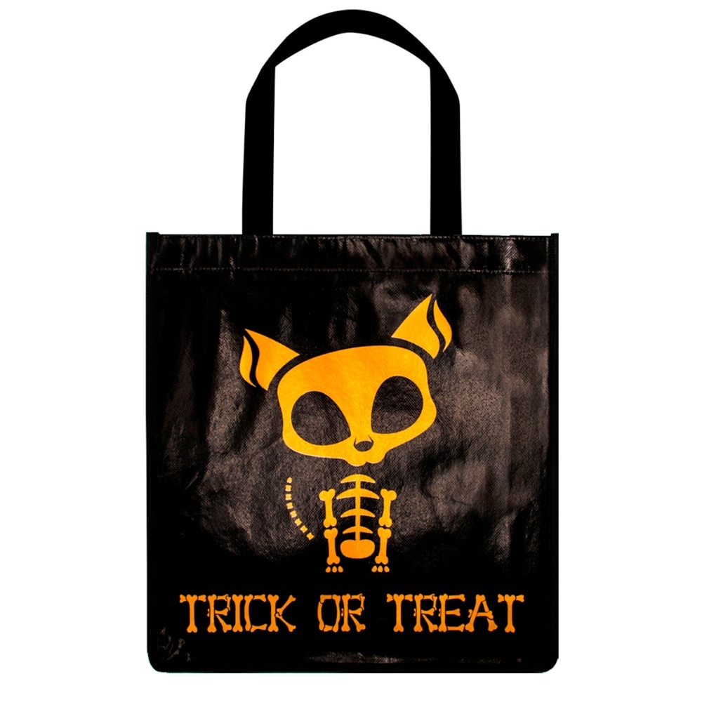 slide 1 of 1, Holiday Home Reflective Treat Bag - Skeleton Chihuahua, 1 ct