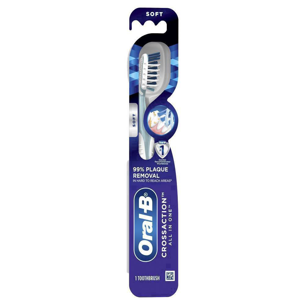 slide 20 of 69, Oral-B CrossAction Soft All in One Toothbrush 1 ea, 1 ct