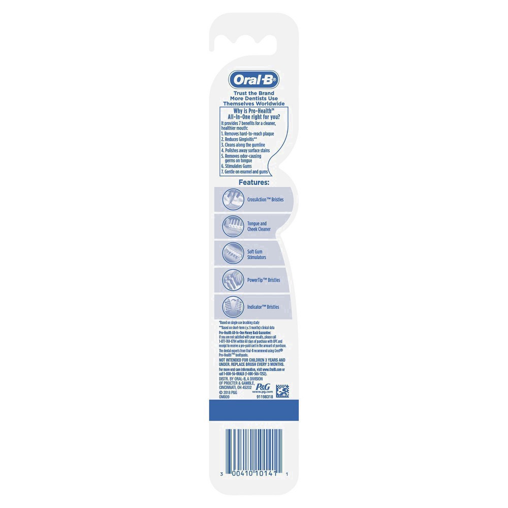 slide 55 of 69, Oral-B CrossAction Soft All in One Toothbrush 1 ea, 1 ct