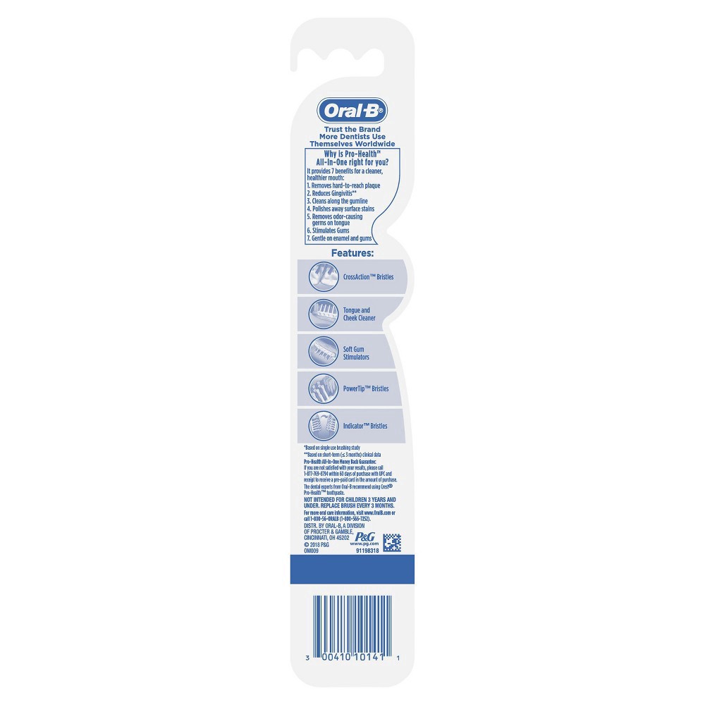 slide 46 of 69, Oral-B CrossAction Soft All in One Toothbrush 1 ea, 1 ct