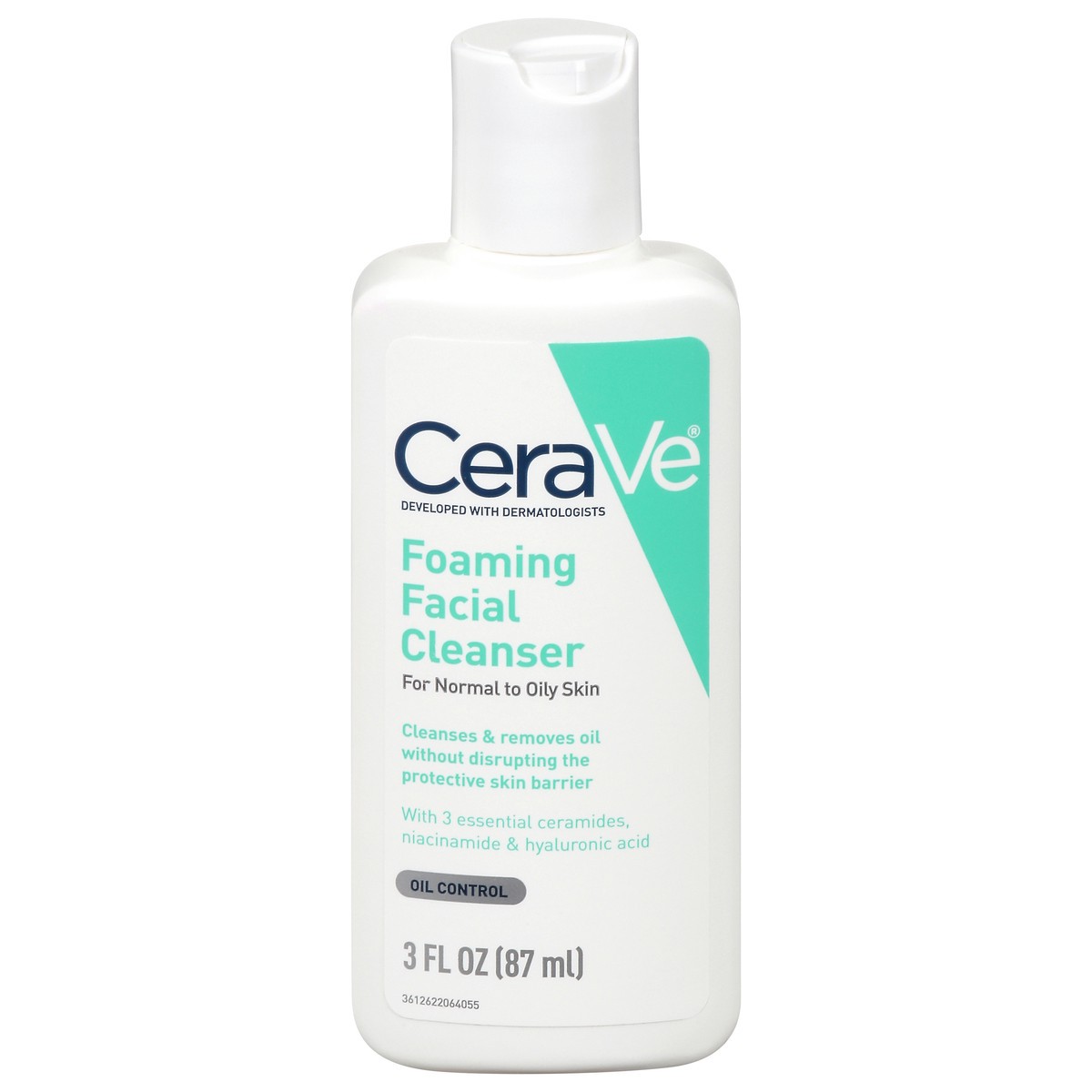 slide 1 of 13, CeraVe Foaming Oil Control Facial Cleanser 3 fl oz, 3 fl oz