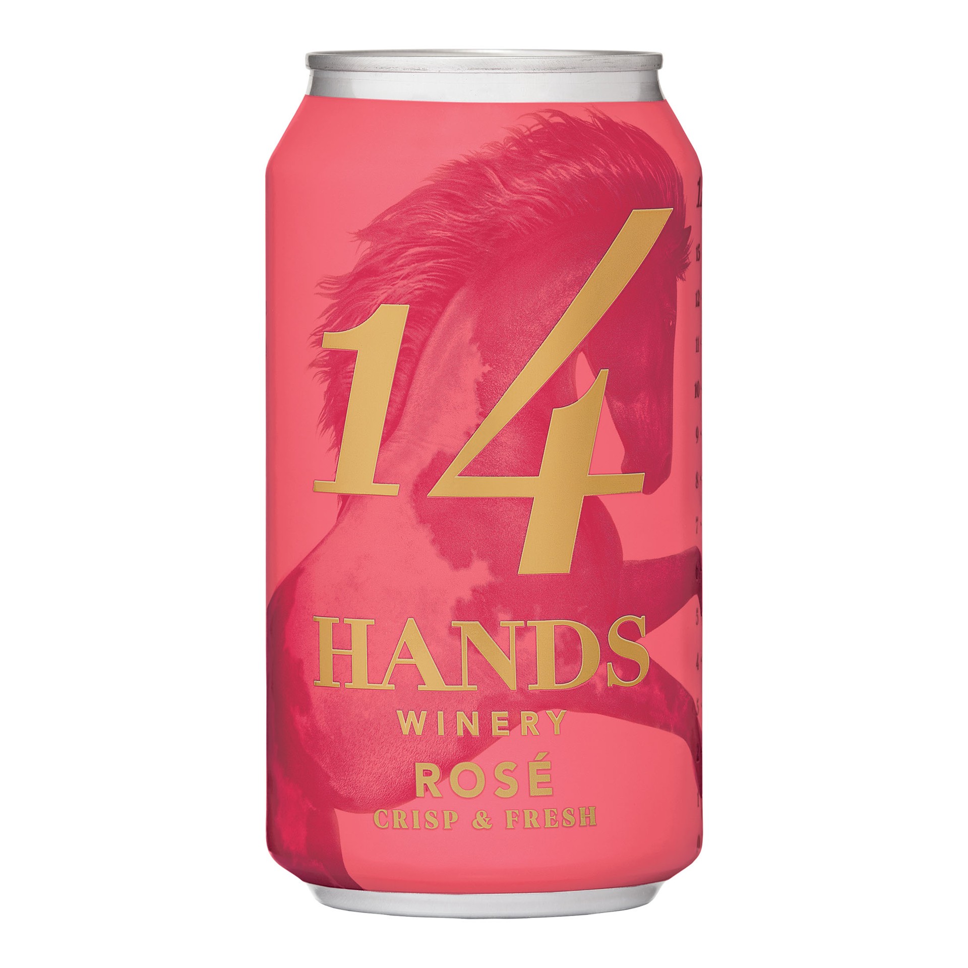 slide 1 of 6, 14 Hands Rose Can, 375 ml