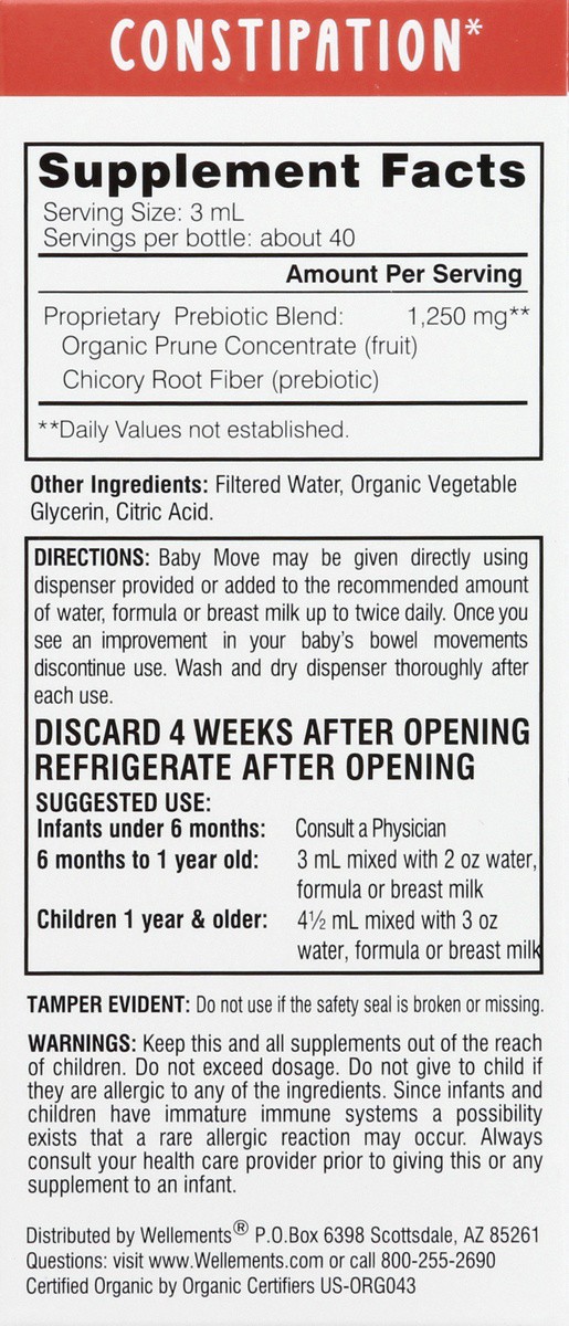 slide 6 of 7, Wellements Baby Move Constipation Medication, 4 fl oz