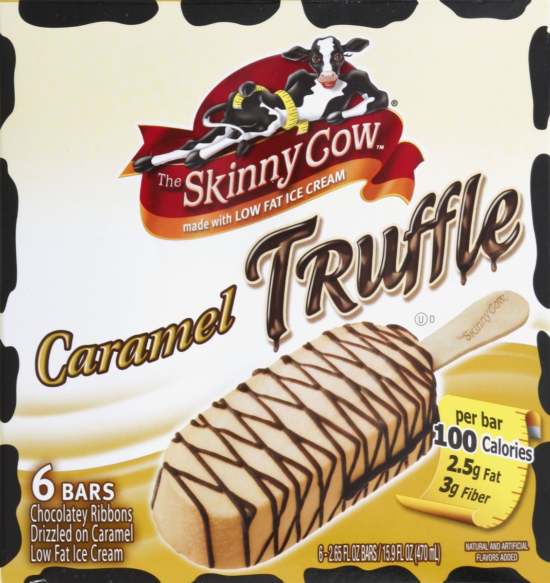 slide 5 of 6, Skinny Cow Caramel Truffle Low Fat Ice Cream Bars, 6 ct