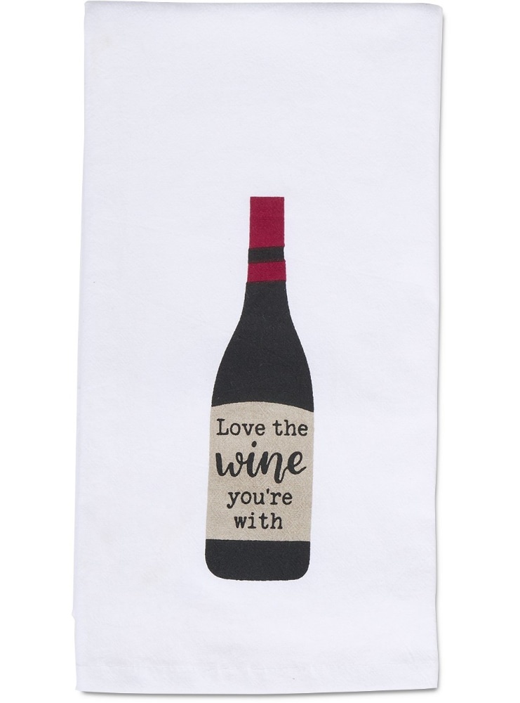slide 1 of 1, Dash of That Love The Wine You'Re With Flour Sack Towel, 1 ct