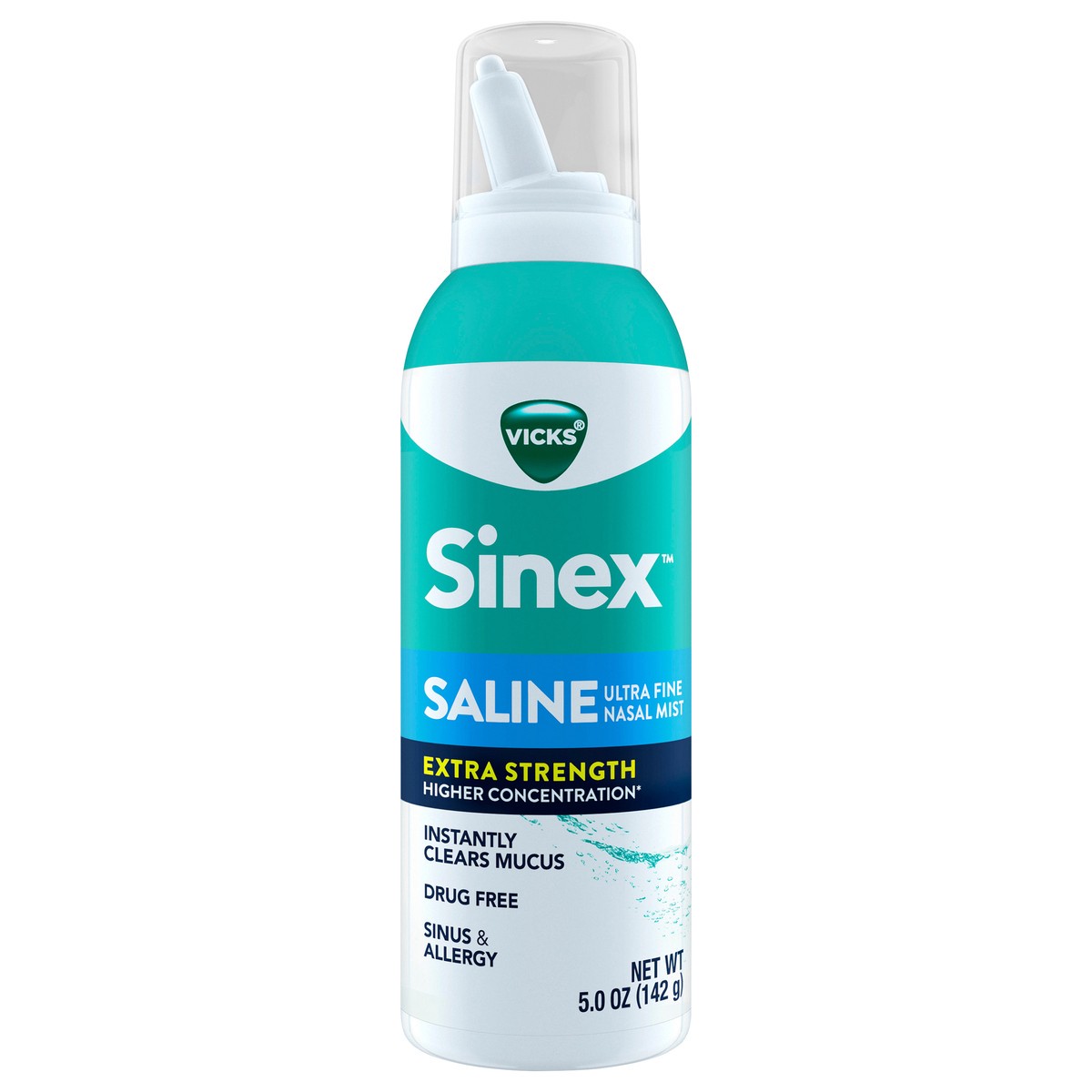 slide 1 of 12, VICKS Sinex Saline Extra Strength Nasal Spray, 3X Concentrated, 5 oz, 5 oz