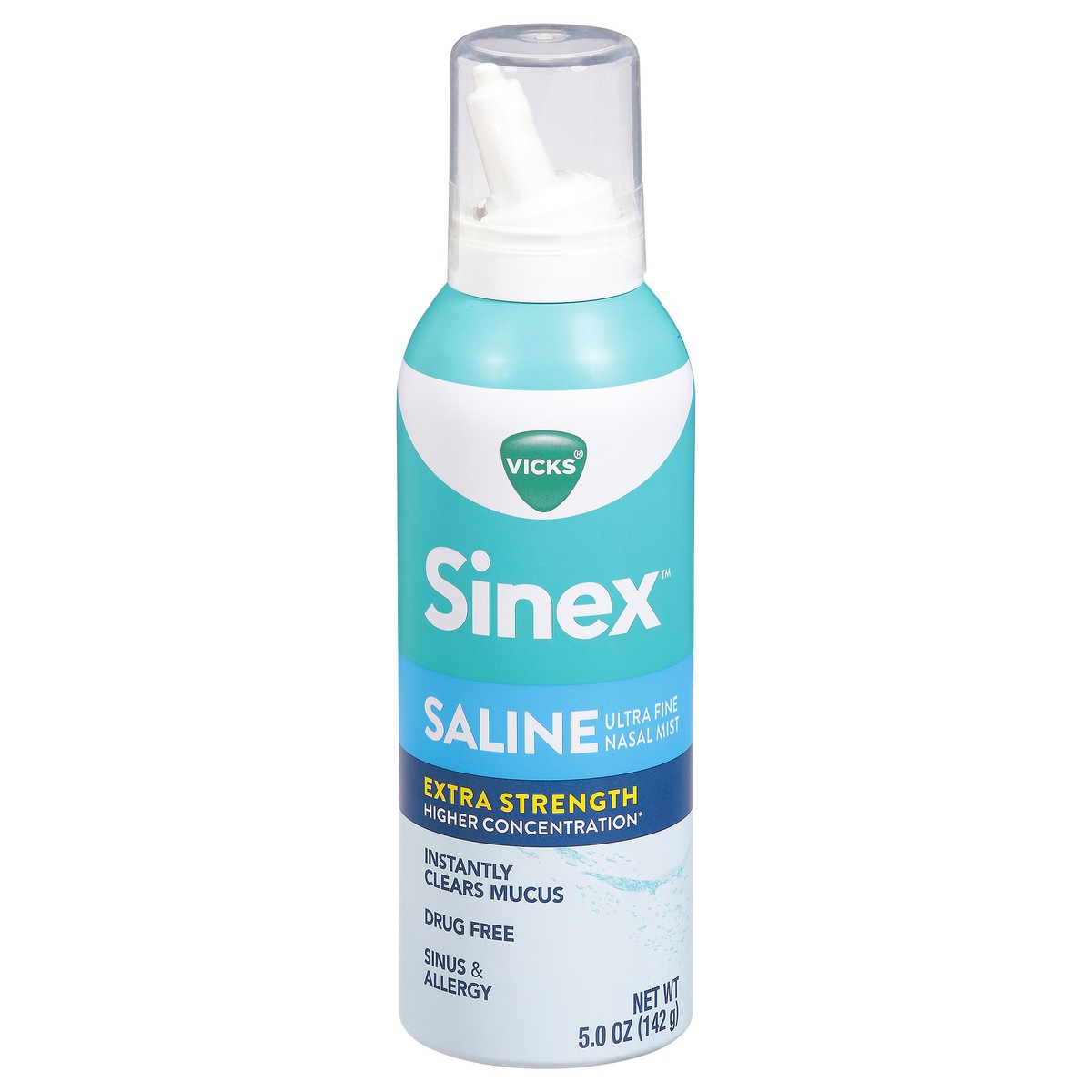 slide 9 of 12, VICKS Sinex Saline Extra Strength Nasal Spray, 3X Concentrated, 5 oz, 5 oz