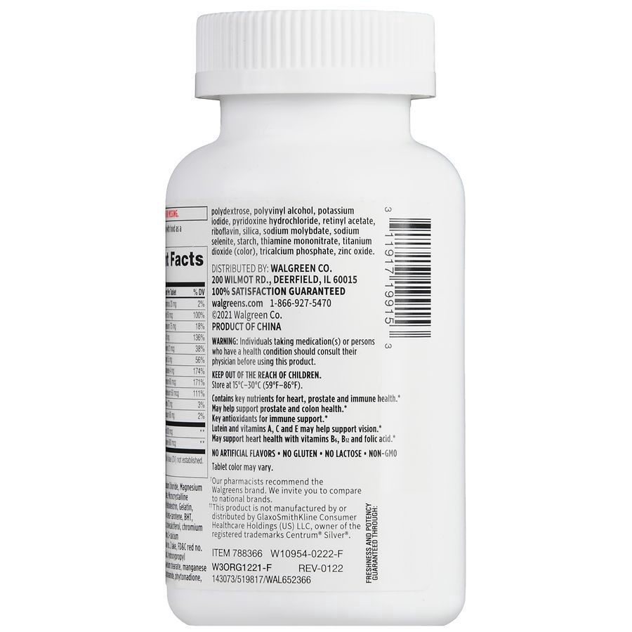 slide 2 of 5, Walgreens Men 50+ Multivitamin Tablets, 200 ct