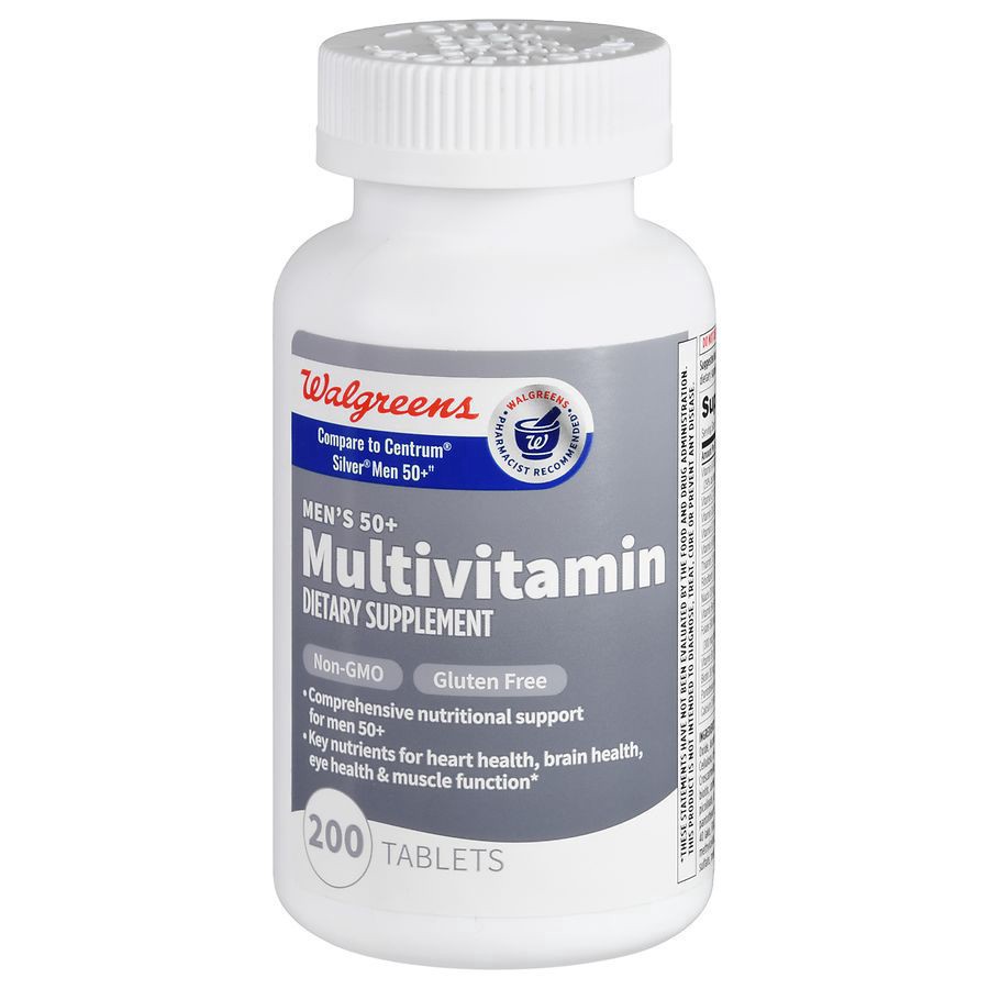 slide 1 of 5, Walgreens Men 50+ Multivitamin Tablets, 200 ct