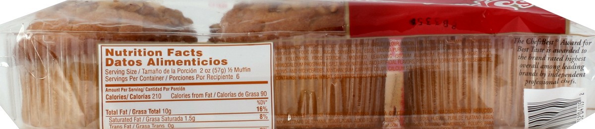 slide 5 of 5, Otis Spunkmeyer Muffins Banana Nut, 12 oz