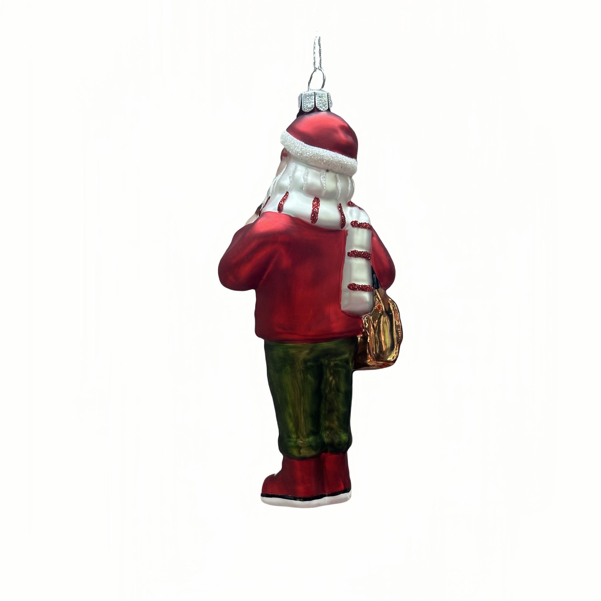 slide 2 of 2, 6" Student Santa Glass Ornament By Ashland, 2.5 in x 1.75 in x 6 in