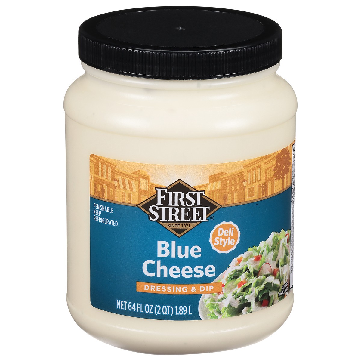 slide 3 of 4, First Street Blue Cheese Dressing, 64 oz