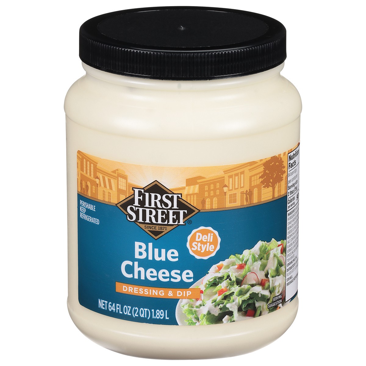 slide 2 of 4, First Street Blue Cheese Dressing, 64 oz