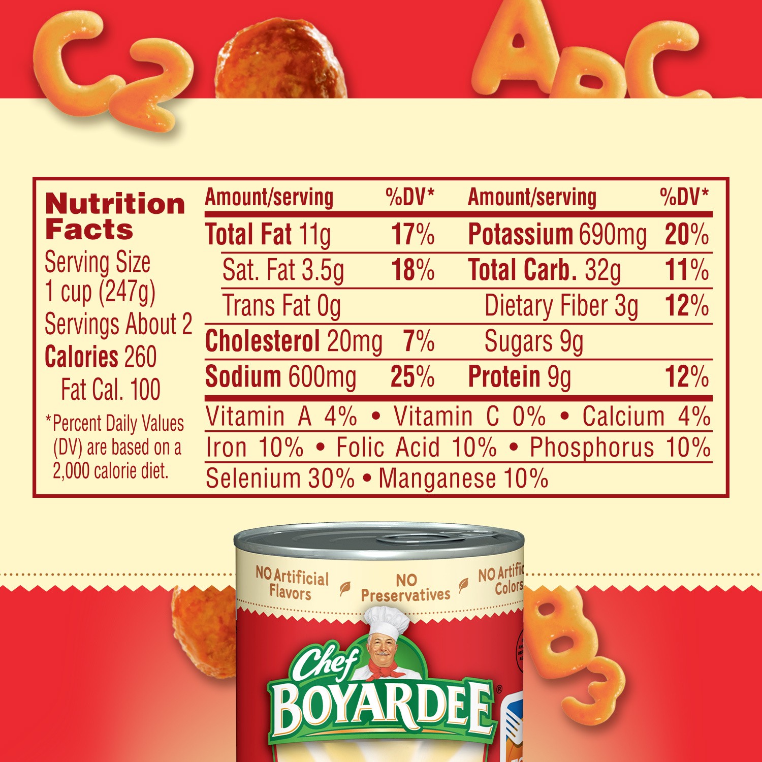 slide 3 of 5, Chef Boyardee Mini ABC's and 123's with Meatballs, 15 oz, 15 oz