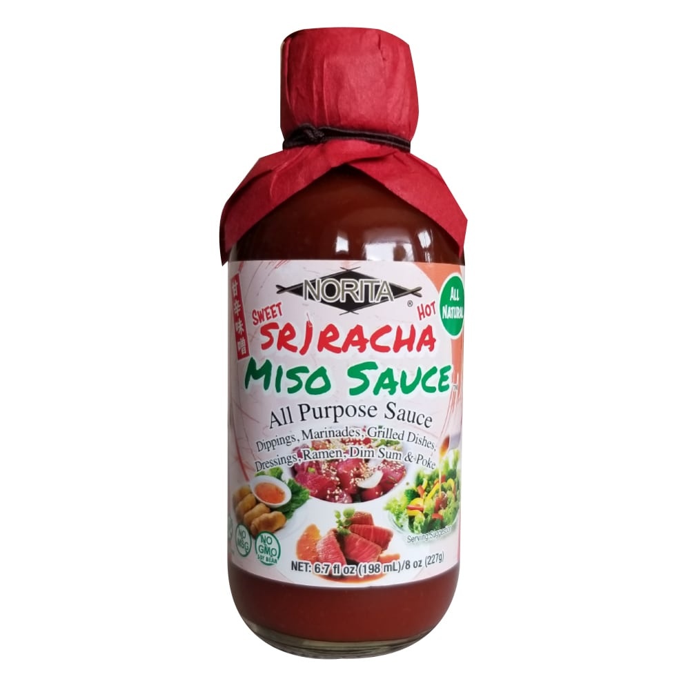 slide 1 of 1, Norita All Natural Sriracha Hot Miso Sauce, 6.7 fl oz