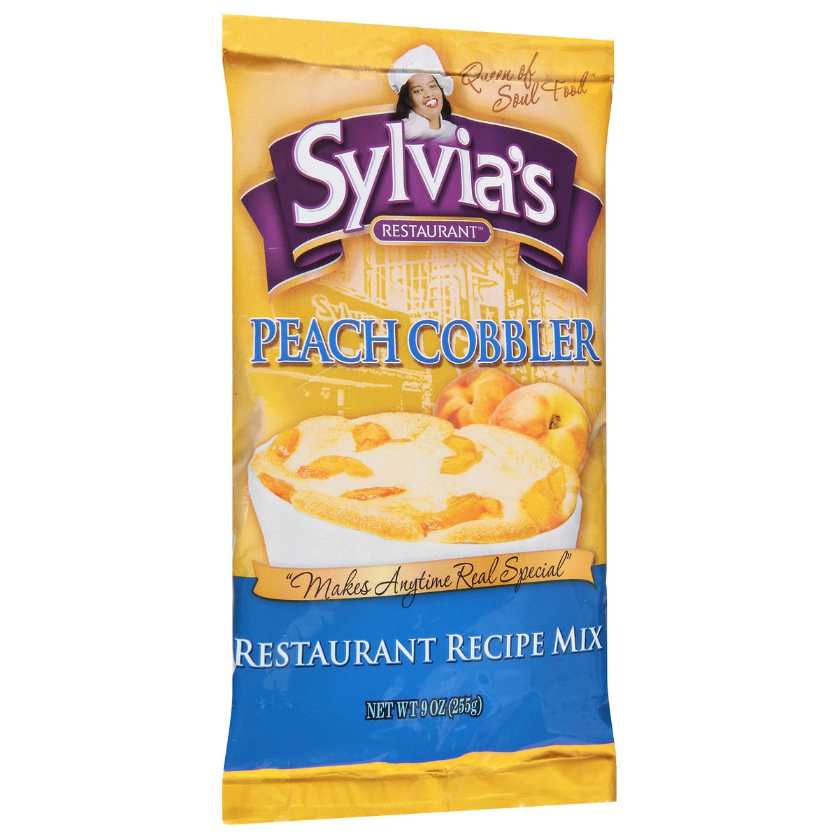 slide 2 of 9, Sylvia's Restaurant Peach Cobbler Restaurant Recipe Mix 9 oz, 9 oz