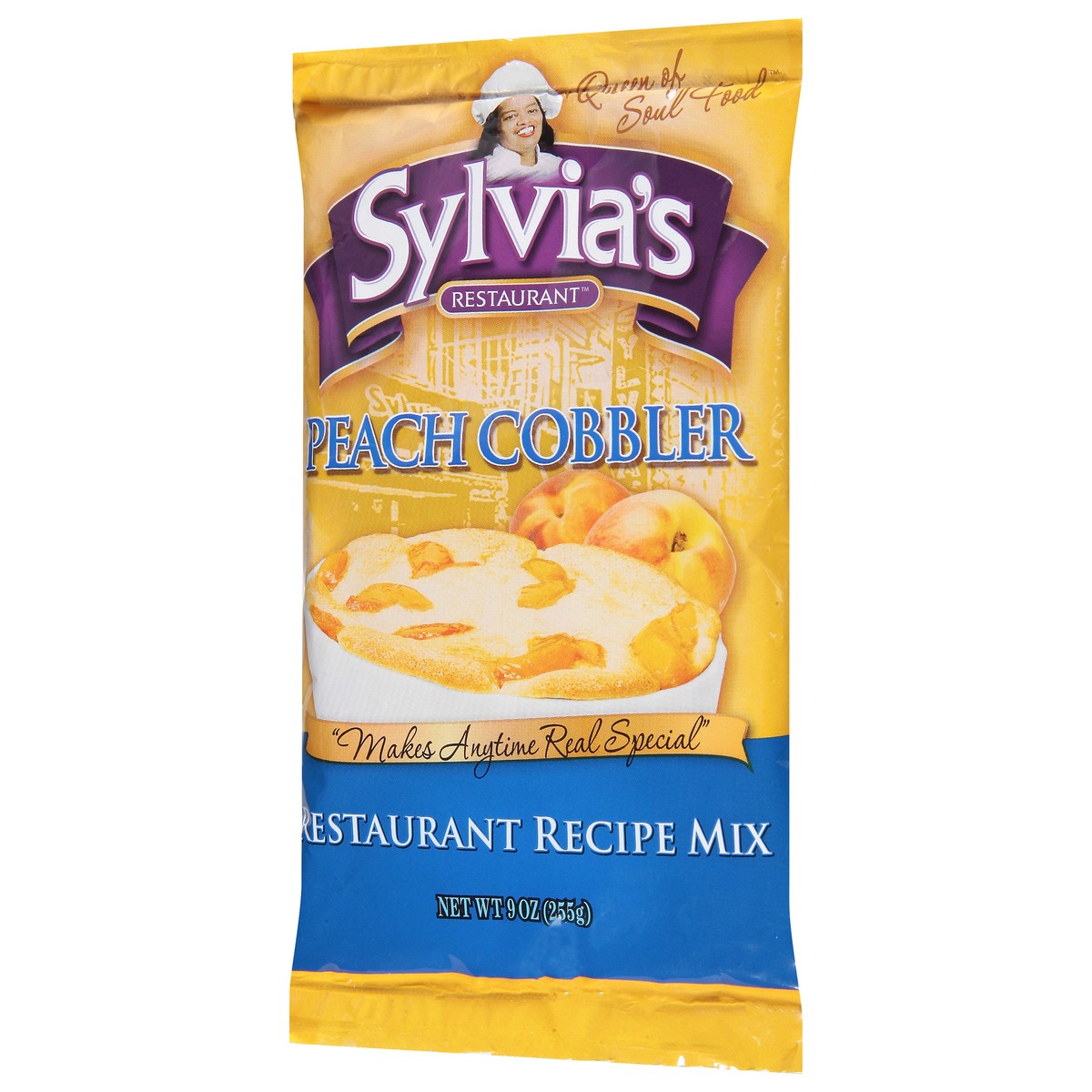 slide 3 of 9, Sylvia's Restaurant Peach Cobbler Restaurant Recipe Mix 9 oz, 9 oz