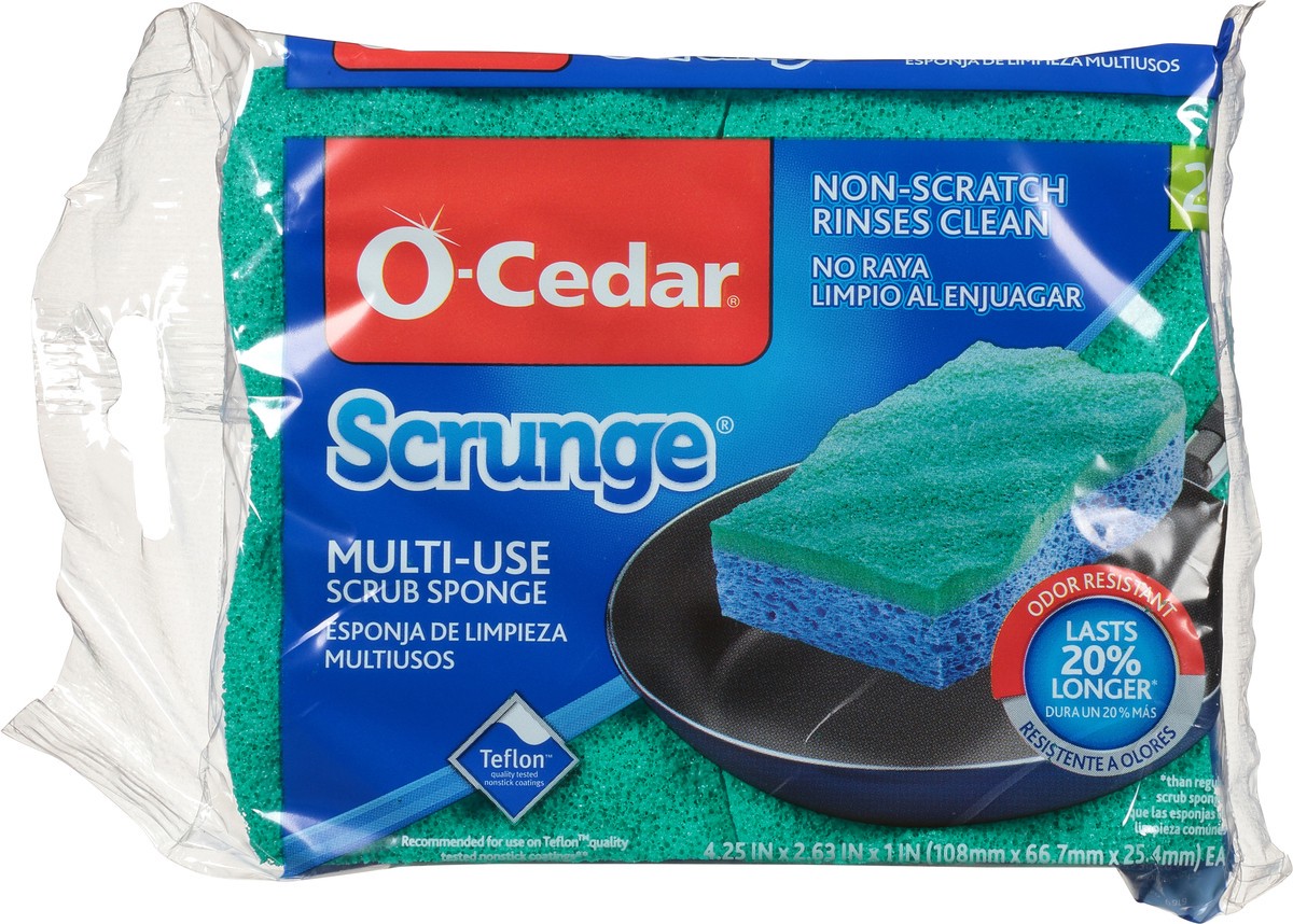 slide 1 of 1, O-Cedar Scrub Sponge, 2 ct