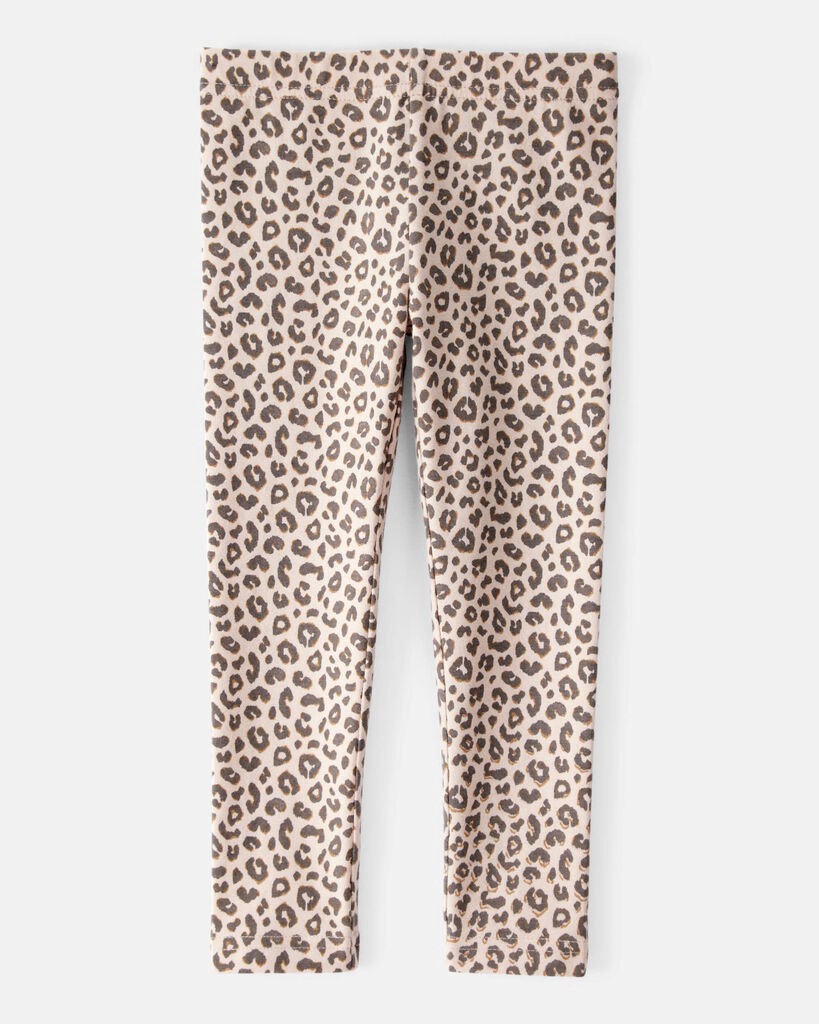 slide 2 of 3, Carter's Carters Toddler Girl Cotton Leopard Stretch Leggings - Brown Brown 2T, 1 ct