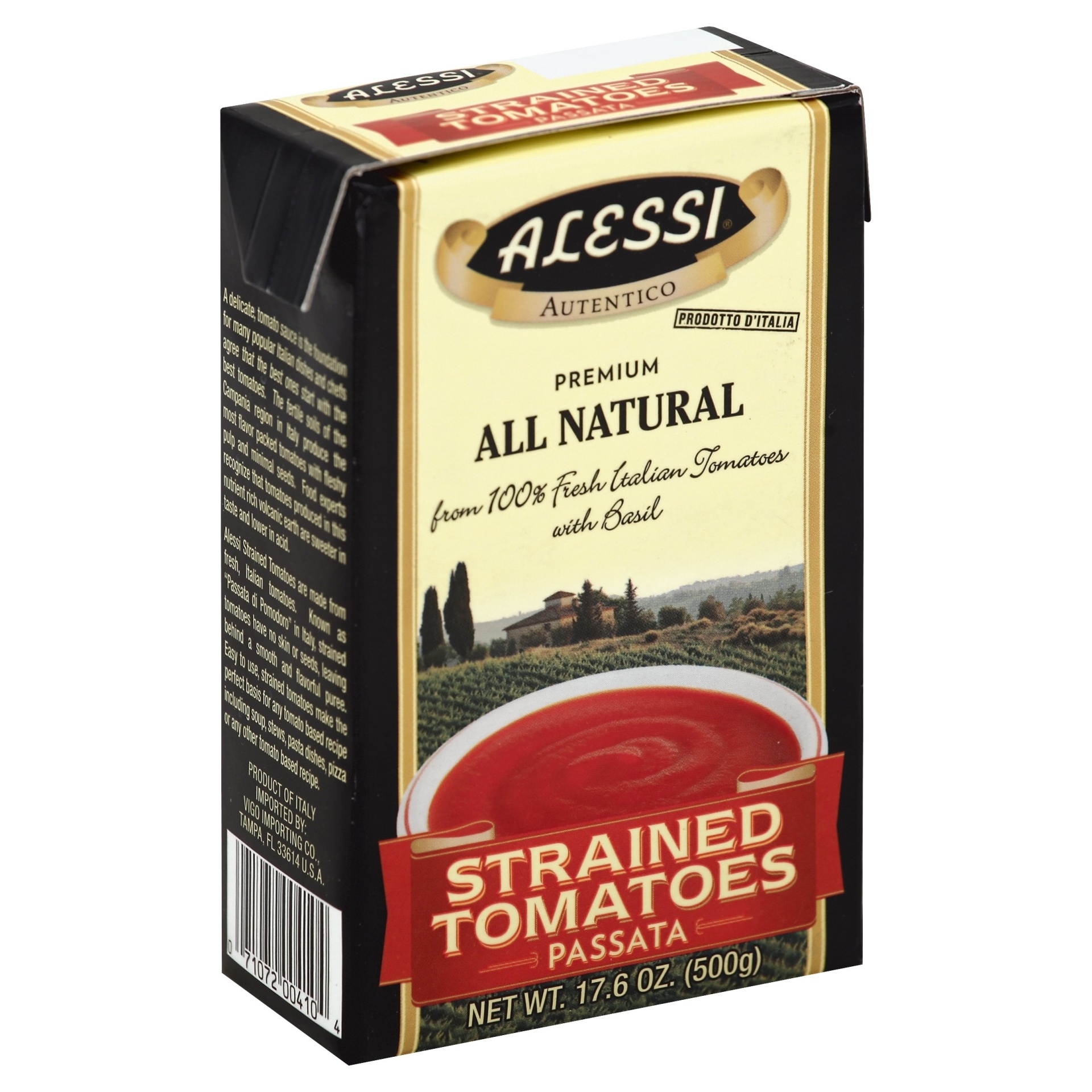 slide 1 of 1, Alessi Strained Tomatoes, 17.6 oz