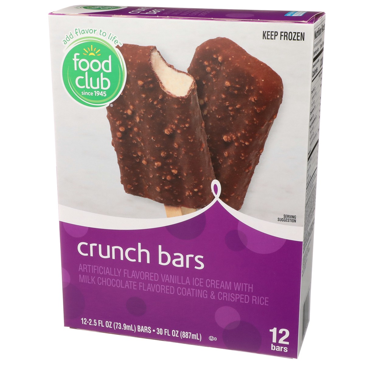 slide 3 of 9, Food Club Crunch Bars Ice Cream, 12 ct