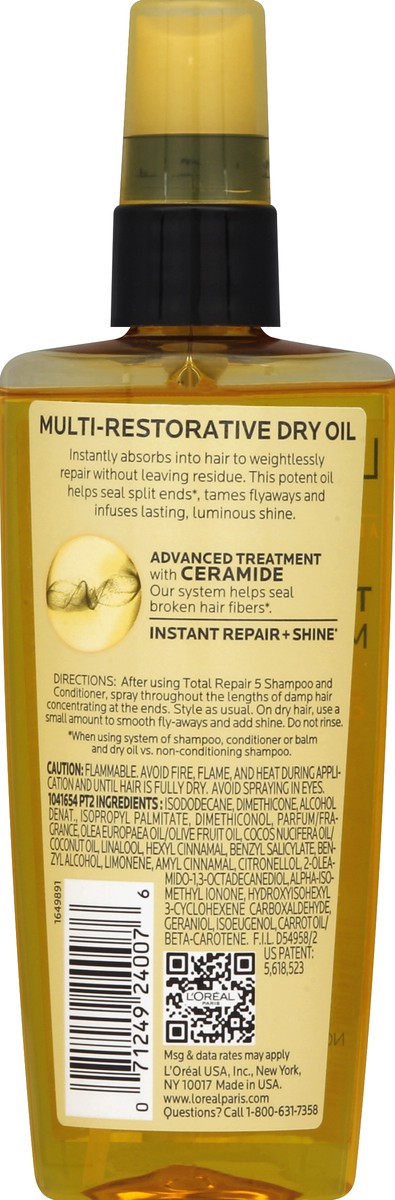 slide 3 of 3, L'Oréal Multi-Restorative Dry Oil 3.4 oz, 3.4 oz