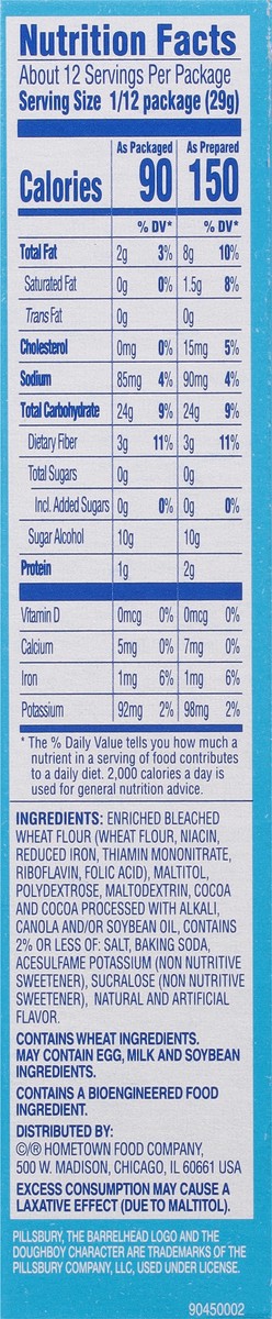 slide 4 of 9, Pillsbury Zero Sugar Chocolate Fudge Brownie Mix 12.35 oz, 12.35 oz