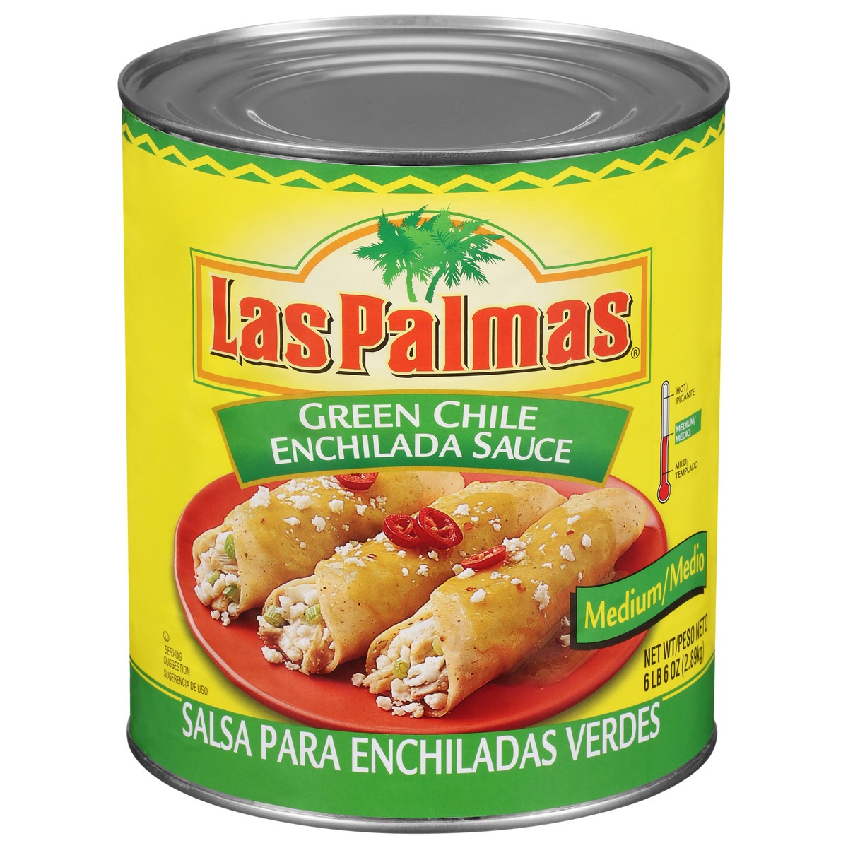 slide 1 of 13, Las Palmas Medium Green Chile Enchilada Sauce 102 oz, 102 oz