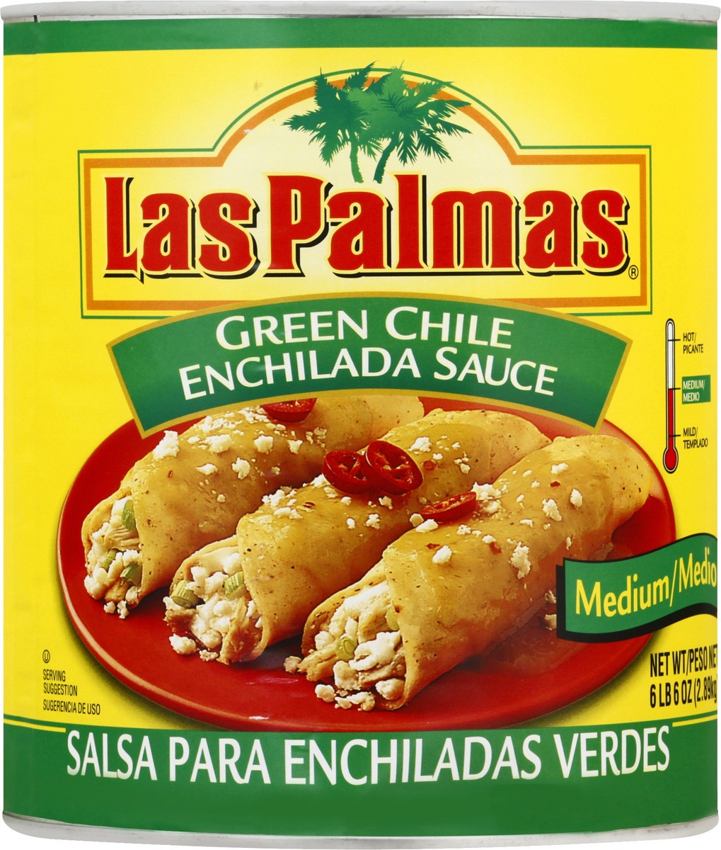 slide 7 of 13, Las Palmas Medium Green Chile Enchilada Sauce 102 oz, 102 oz