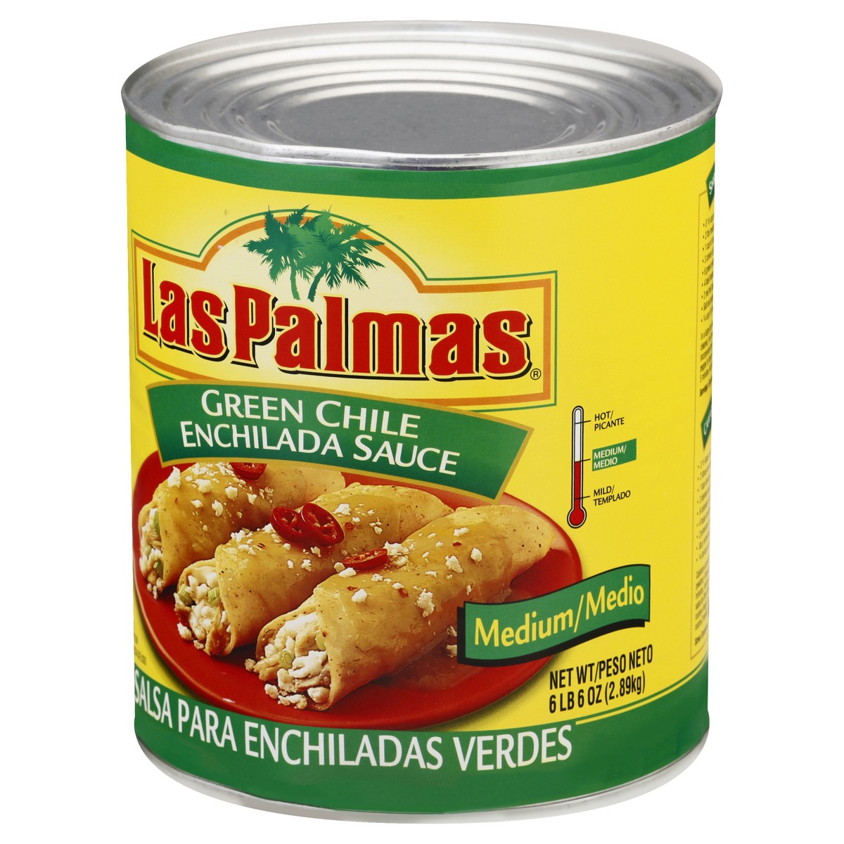 slide 10 of 13, Las Palmas Medium Green Chile Enchilada Sauce 102 oz, 102 oz