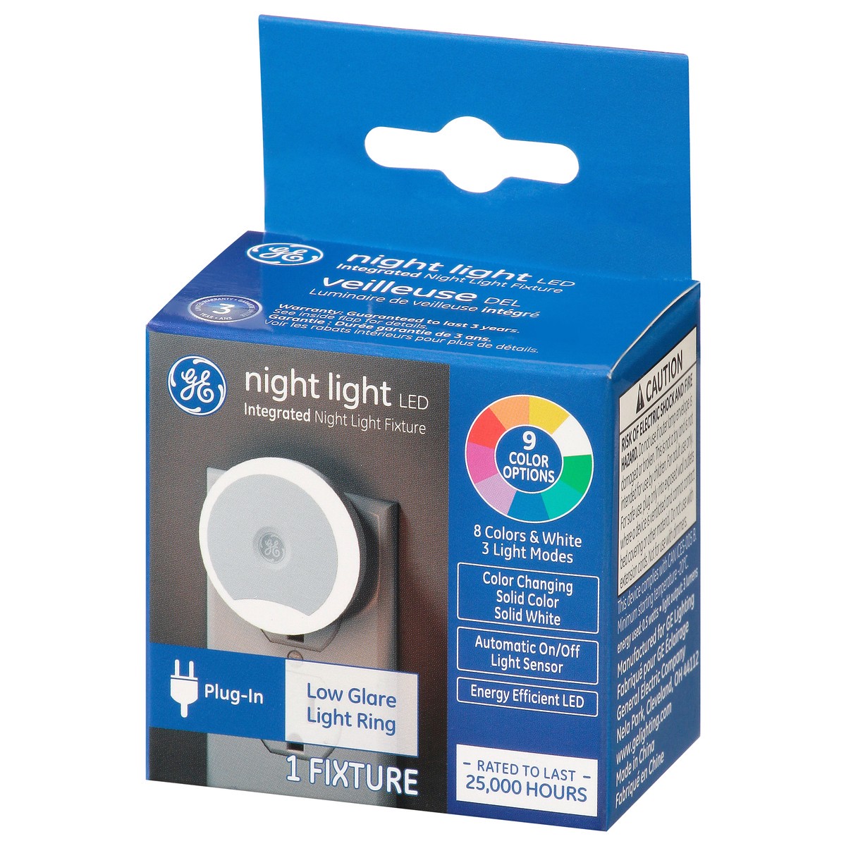 slide 3 of 9, GE LED Low Glare Light Ring Night Light Fixture 1 ea, 1 ct