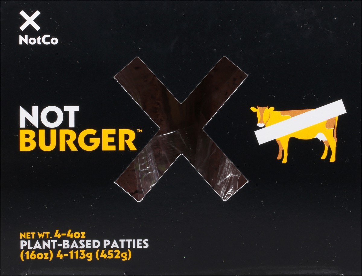 slide 9 of 9, NotCo Not Burger Plant-Based Patties 4 - 4 oz Pack, 4 ct