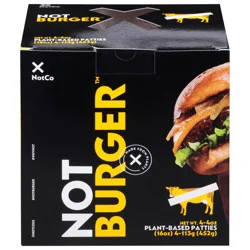 NotCo NotBurger Plant-Based Burger Patties, 4 ct Pouch - 4 oz Pack